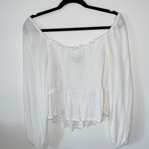 Primark size 10 off the shoulder white top